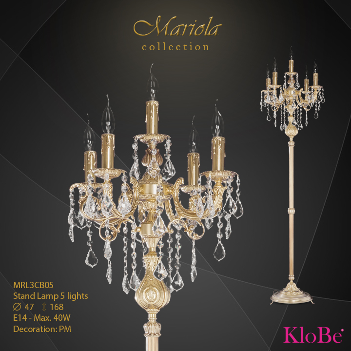 MRL3CB05 -Stand Lamp 5 L Mariola collection KloBe Classic