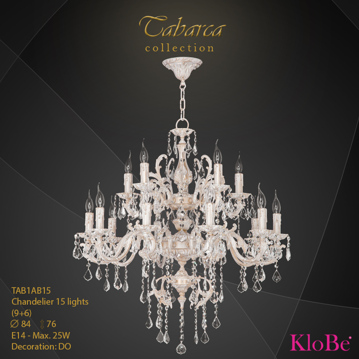 TAB1AB15  - CHANDELIER  15L  Tabarca collection KloBe Classic