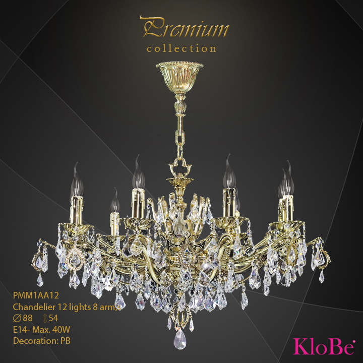 PMM1AA12 - Chandelier 12 L Premium collection KloBe Classic