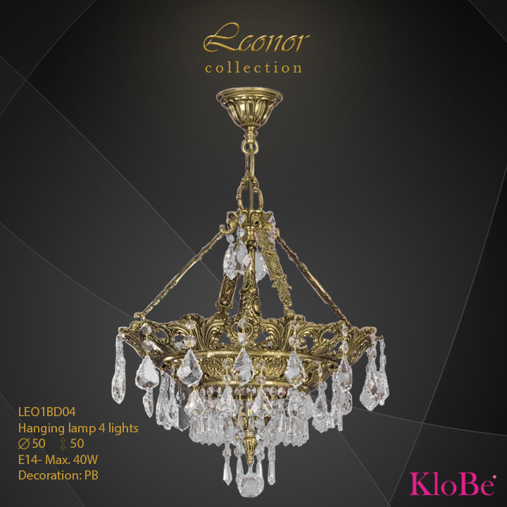 Luminaria colgante 4 luces - Colección Leonor - KloBe Classic