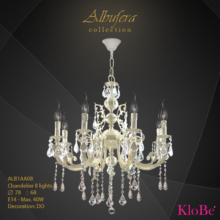 Luminaria de araña de 8 luces - Colección Albufera - KloBe Classic