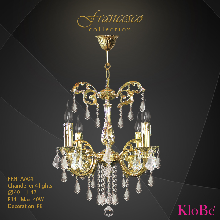 Luminaria de araña 4 luces - Colección Francesco - KloBe Classic