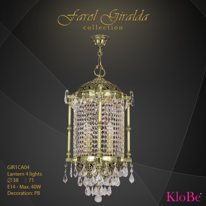 GIR1CA04-Lantern 4 L Faroles collection KloBe Classic