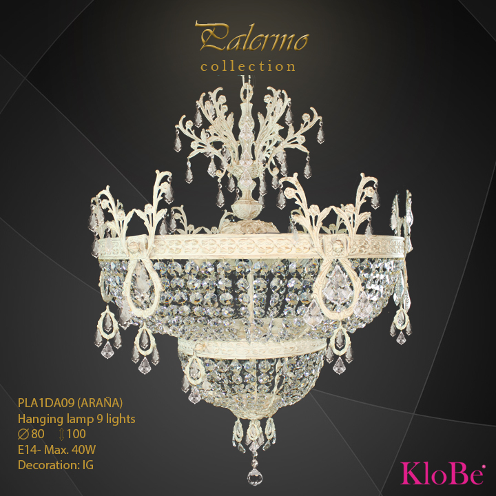 PLA1DA09 (ARANA) -Hanging lamp 9 L Palermo collection KloBe Classic