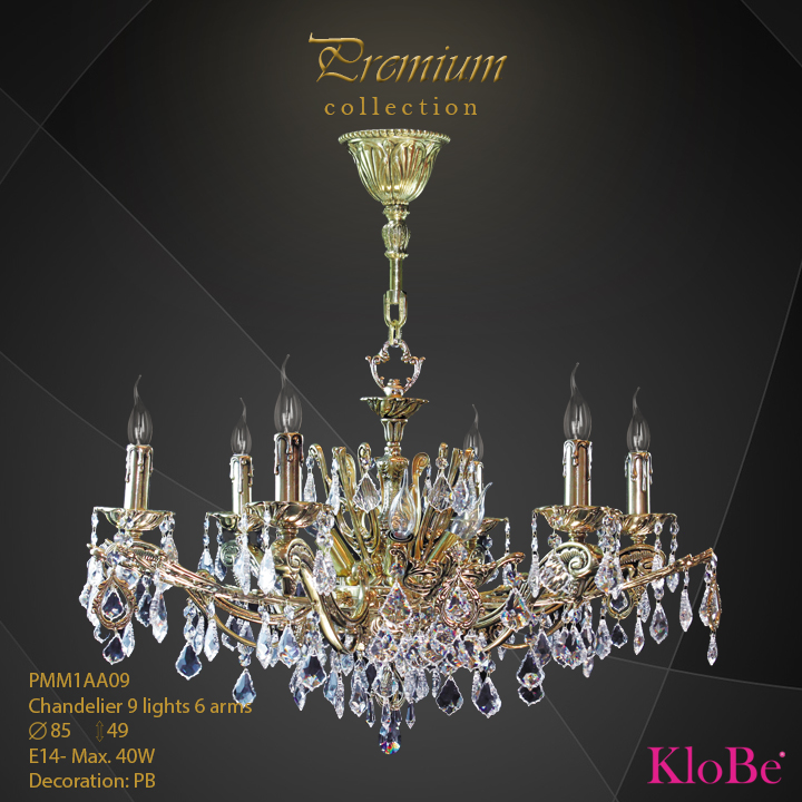PMM1AA09 - Chandelier 9 L Premium collection KloBe Classic