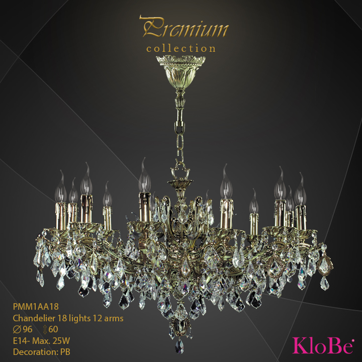 PMM1AA18 - Chandelier 18 L Premium collection KloBe Classic