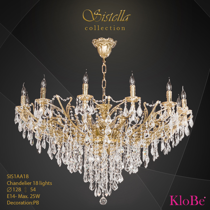 SIS1AA18  - CHANDELIER  18L  Sistella collection KloBe Classic