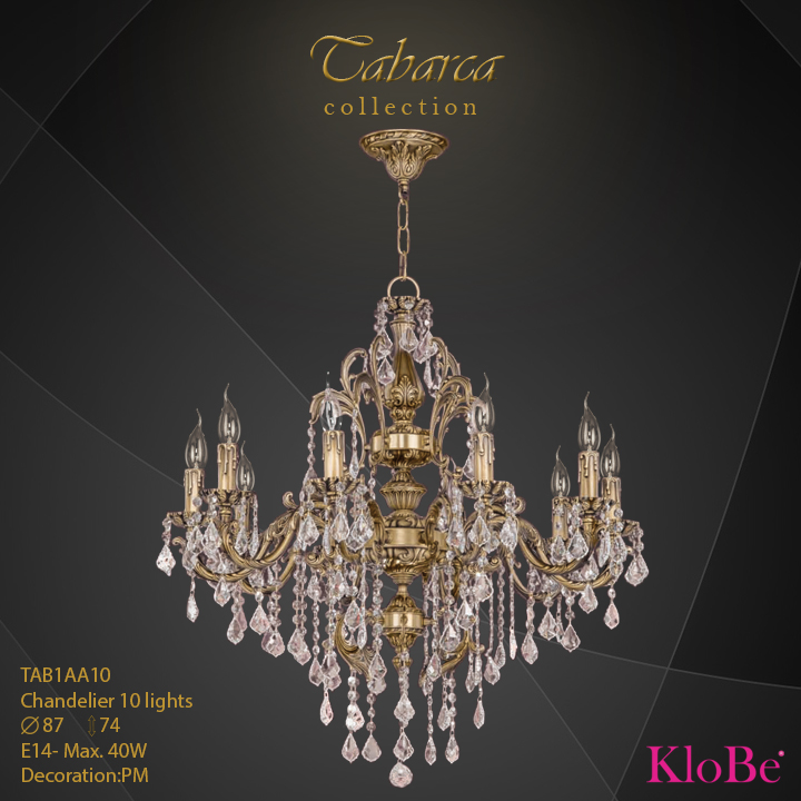 TAB1AA10  - CHANDELIER  10L  Tabarca collection KloBe Classic