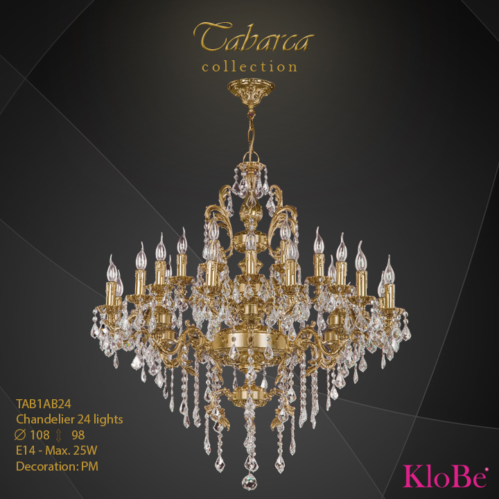 TAB1AB24  - CHANDELIER  24L  Tabarca collection KloBe Classic